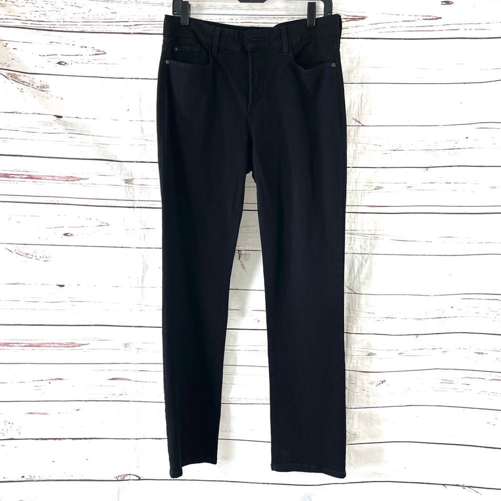 NYDJ Jeans Women’s Size 10 Black‎ Skinny Embellished Made in USA.